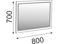 Зеркало Беатрис М15 ШхВхГ 800х700х21 мм